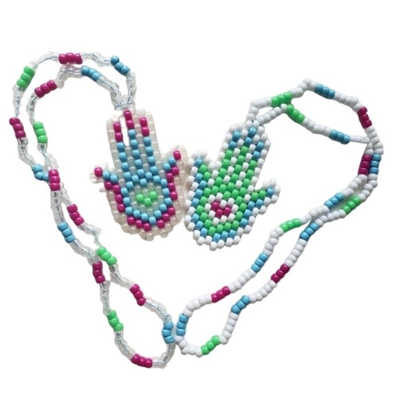 HAMSA HAND Necklaces x2 - Picture 1 of 4